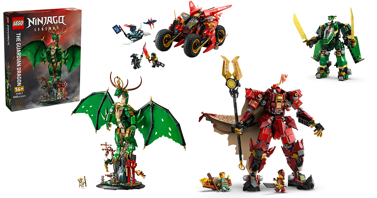 LEGO《樂高旋風忍者》2025 年 6～8 月十款盒組發表（下）展開綠色雙翼的守護龍霸氣現身！