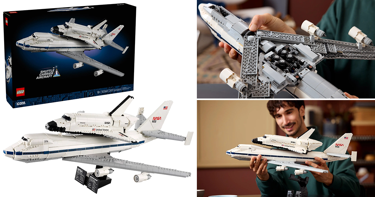 LEGO 10360 Icons 系列「太空梭運輸機」（Shuttle Carrier Aircraft）重現波音747背負太空梭飛行的經典畫面！