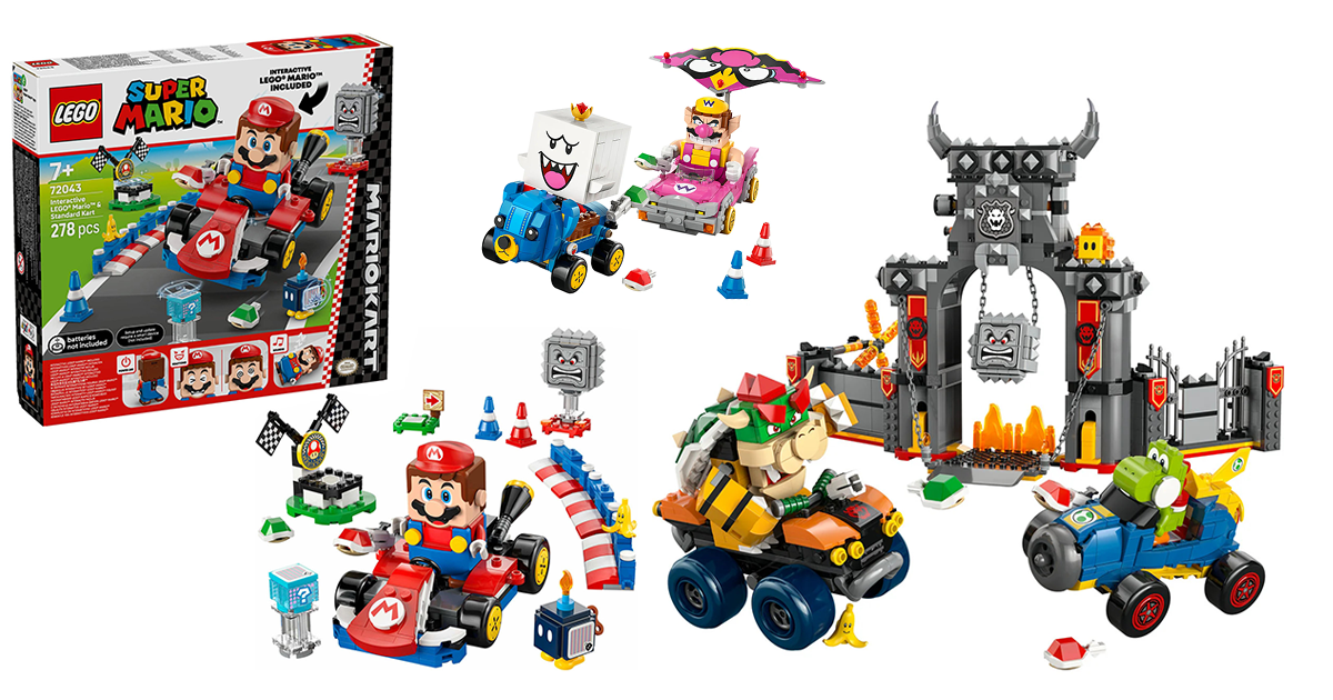 LEGO 瑪利歐賽車系列 2025 年 8 月六款新品發表！瓦利歐＆音爆惡魔的經典組合、大魄力城堡庫巴現身