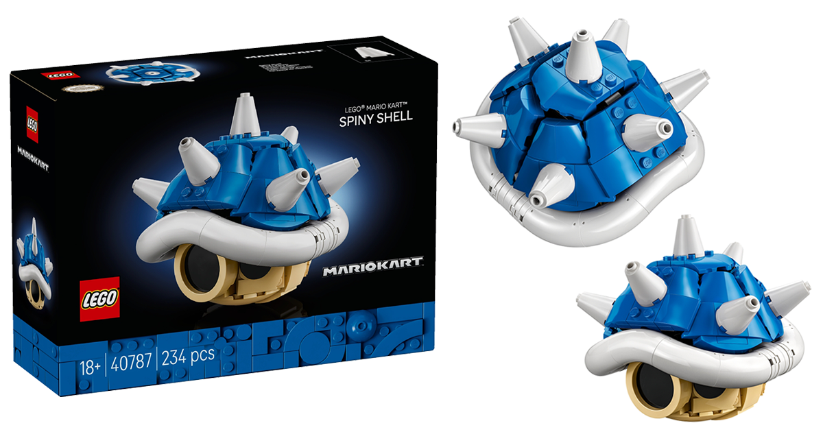 LEGO 40787「瑪利歐賽車：刺刺龜殼」（Mario Kart – Spiny Shell）第一名玩家最討厭的經典道具樂高化！
