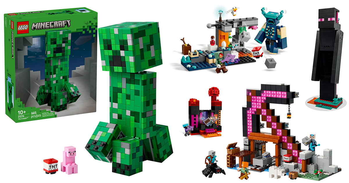 LEGO 21274～21279《Minecraft》2025 年 6～8 月六款新作發表 十字鎬礦場、大型苦力怕磚拼模型現身！