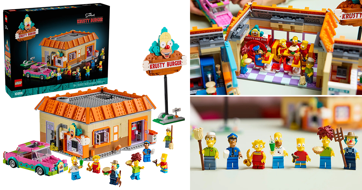 LEGO 10352 Icons 系列「辛普森家庭：庫斯提漢堡」分店遍佈整個內糊地區的醜八怪漢堡樂高化！