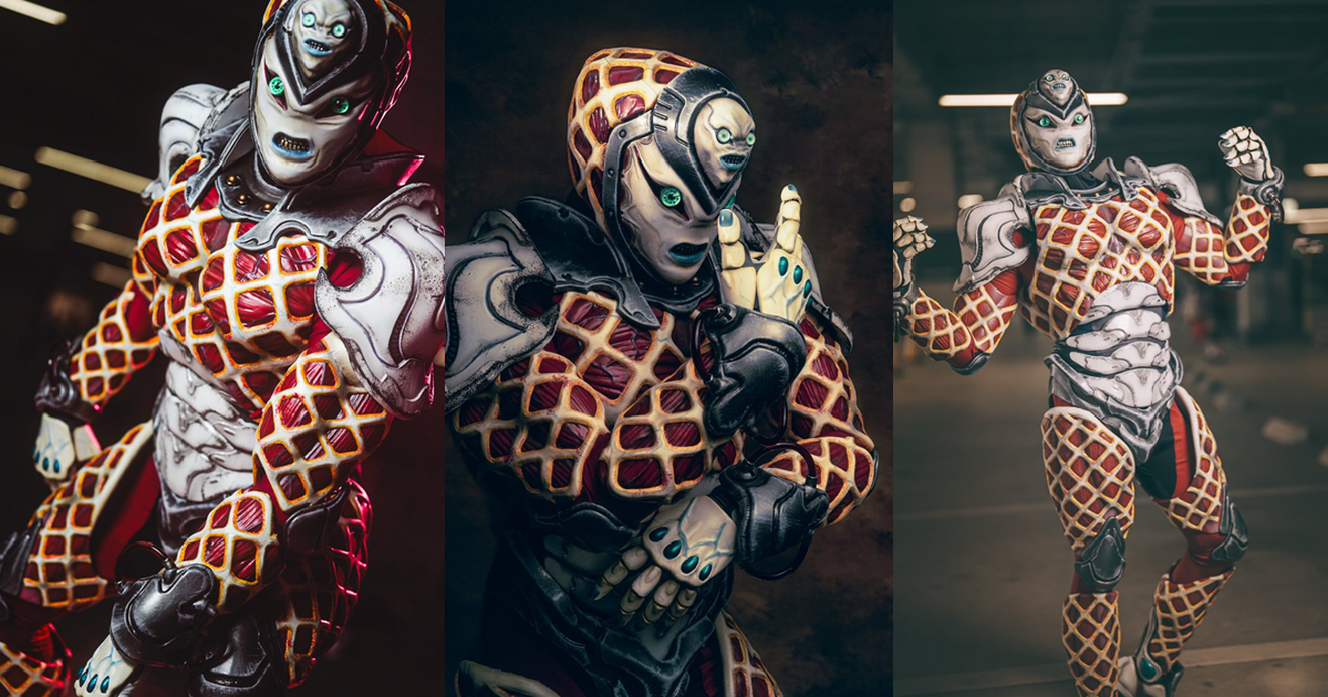 推主自製《JoJo的奇妙冒險》替身「緋紅之王」Cos服裝 超高還原度展現邪惡霸氣！