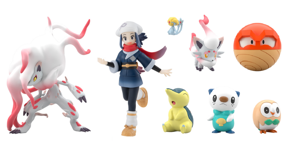 萬代 1/20 比例食玩『POKEMON SCALE WORLD 洗翠地區套組』與三湖神、洗翠索羅亞克相遇！