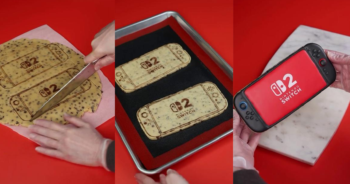 外國YouTuber秀手藝製作「Nintendo Switch 2」餅乾 網友絕讚：甜點界的模型達人！