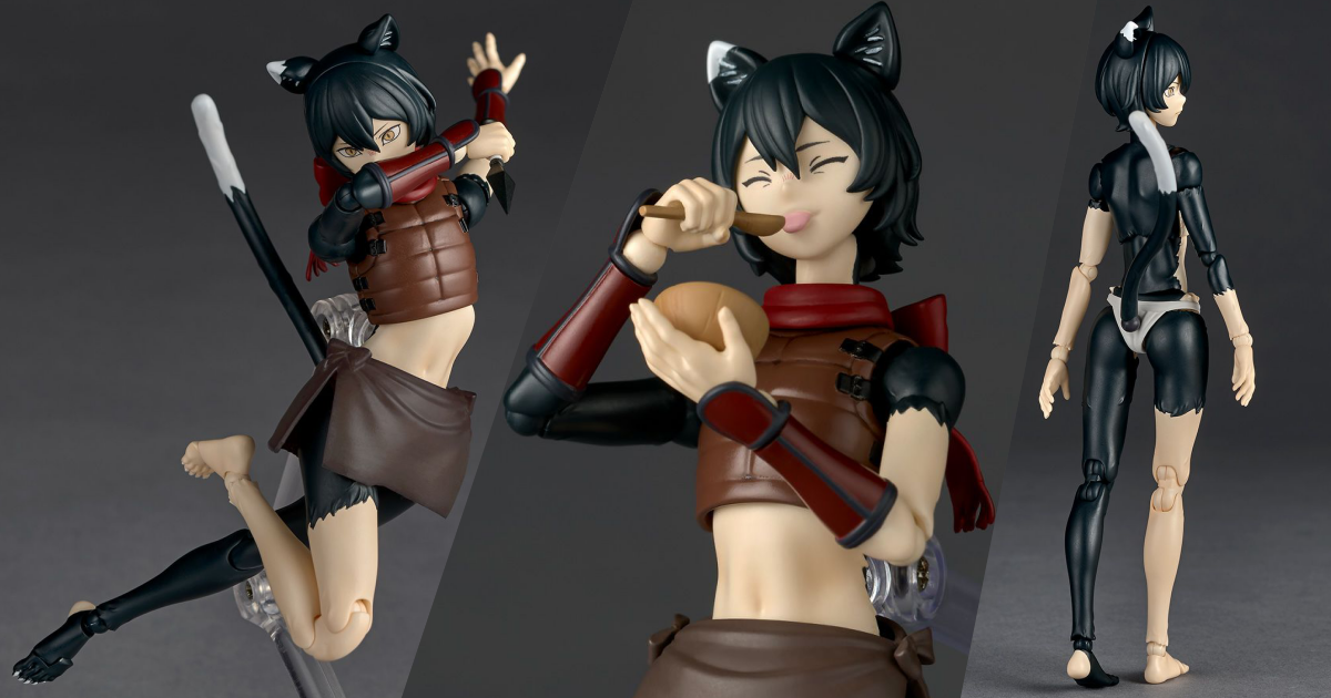 海洋堂『REVOLTECH《迷宮飯》莞苞』可動人偶，替換胸部零件再現獸人的換裝姿態！