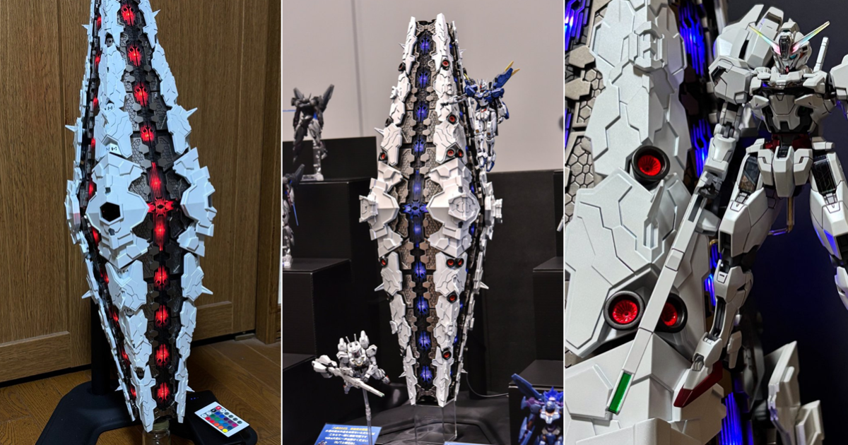 推主打造《機動戰士鋼彈 水星的魔女》寂靜零號模型 燈光加上巨大尺寸視覺效果超驚人！