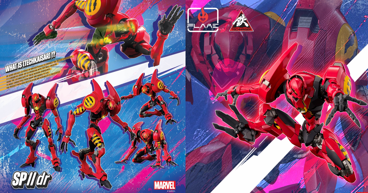 Flame Toys Techkaiser『蜘蛛機甲戰士（SP//dr）』可動模型，潘妮·帕克的漫畫機甲造型襲來！