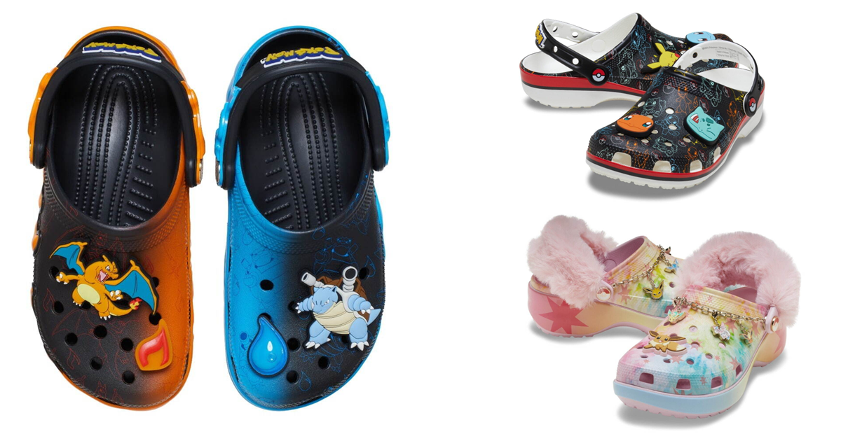 Crocs ✕《寶可夢》聯名鞋款系列 水火雙色&經典御三家&華麗伊布三款上市！