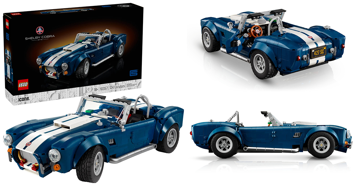LEGO 10357 Icons 系列「Shelby Cobra 427 S/C」磚拼模型 結合美式肌肉引擎與英式精巧車型的夢幻跑車！