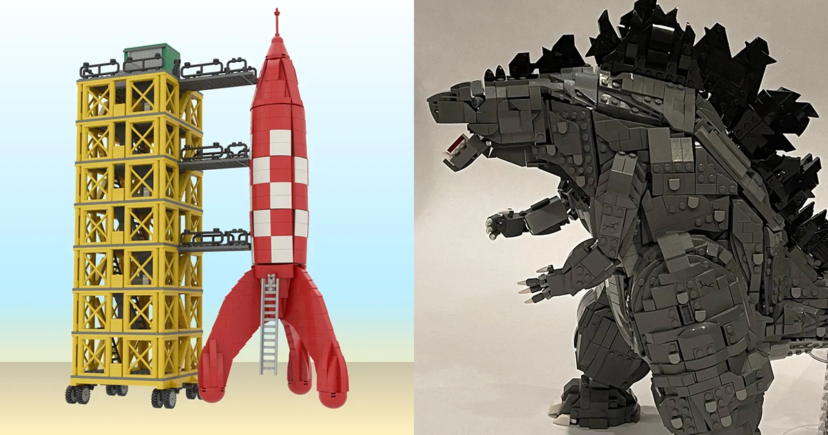 怪獸之王哥吉拉＆《丁丁歷險記》的火箭即將樂高商品化！2024 年 LEGO IDEAS 作品第三波審核結果公開