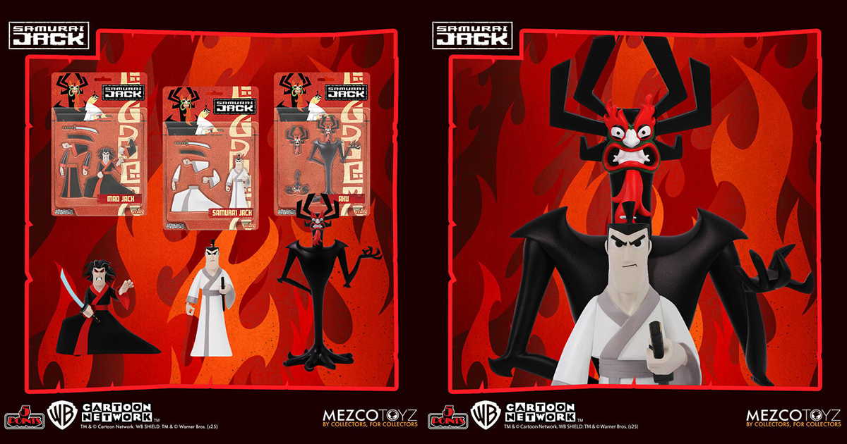 MEZCO TOYZ 5 Points 系列「傑克武士豪華套組」（Samurai Jack Deluxe Set）自仇恨中誕生的狂暴傑克現身！