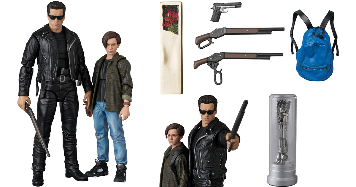 MAFEX《魔鬼終結者2》「T-800 (T2 Ver.) ＆約翰·康納」可動人偶