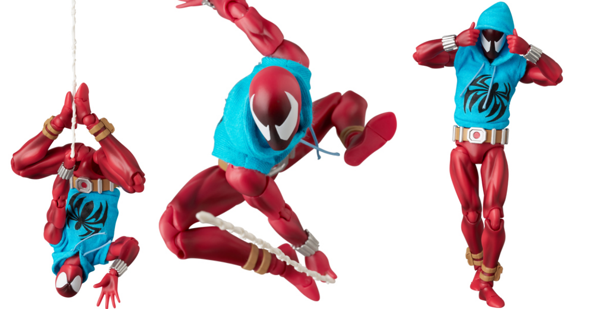 MAFEX『No.268 猩紅蜘蛛（Scarlet Spider）漫畫 Ver.2.0』可動人偶，新規頭雕、帽 T 展場紀念登場！