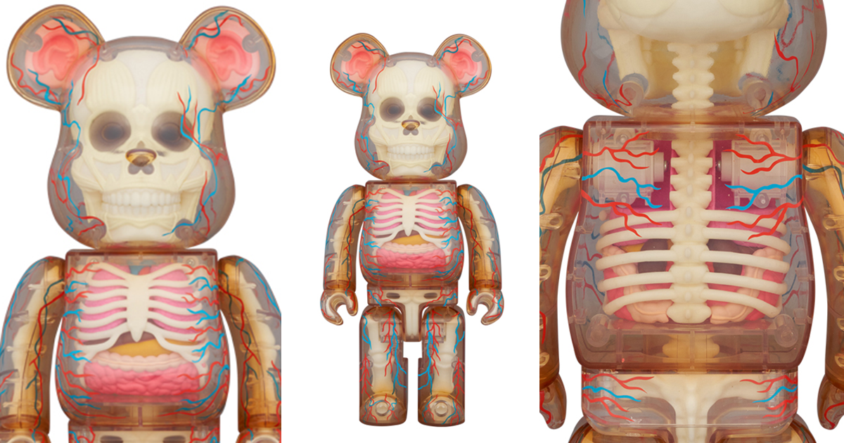 MEDICOM TOY「BE@RBRICK SHELTERBANK THE HUMAN BEAR 400％」透出人體器官般內構的強烈視覺衝擊！