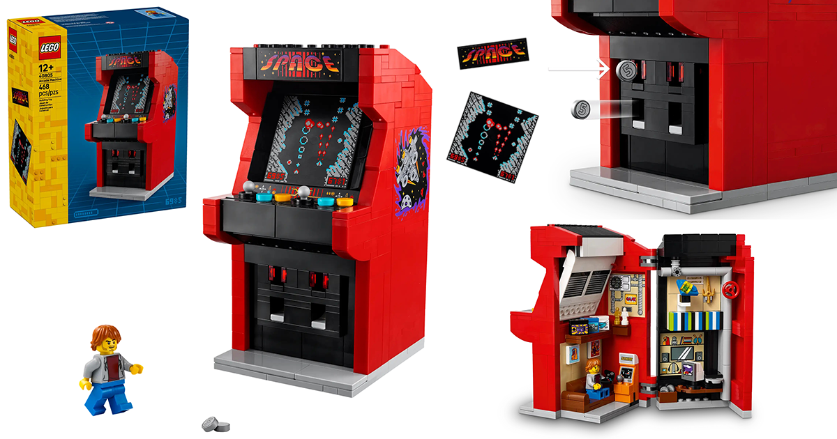 LEGO 40805「街機機台」（Arcade Machine）裡頭還藏了個夢幻的遊戲間！