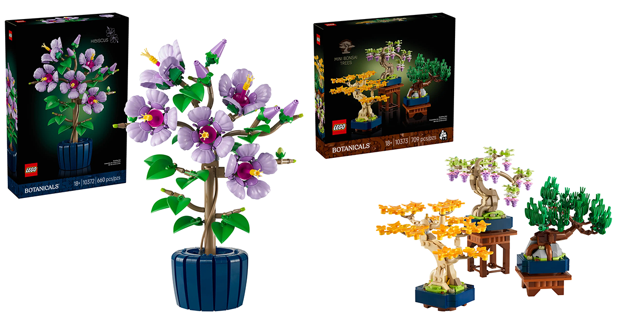 LEGO 10372「木槿」（Hibiscus）、10373「迷你盆栽」（Mini Bonsai Trees）