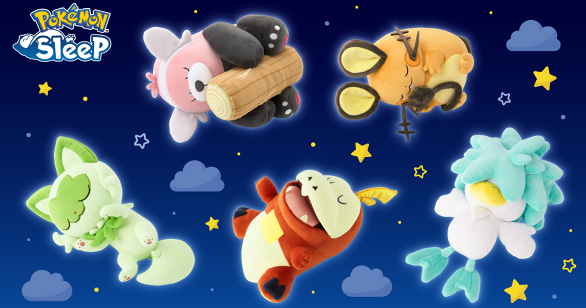 寶可夢中心《Pokémon Sleep》睡覺抱墊娃娃第二彈登場 一頭亂髮的潤水鴨超可愛！