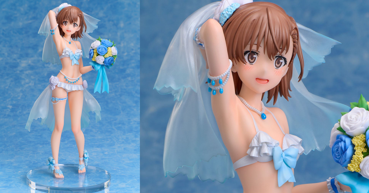 A・DIMENSION『《科學超電磁砲》御坂美琴 婚紗泳裝 Ver.』1/7 比例塗裝完成品，人氣插圖造型立體化！