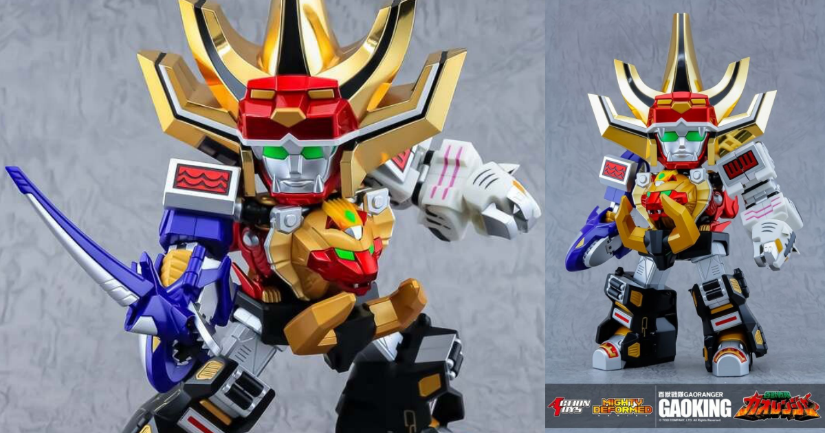 ACTION TOYS『MIGHTY DEFORMED《百獸戰隊牙吠連者》牙吠王』可動模型，SD 比例再現合體機構！