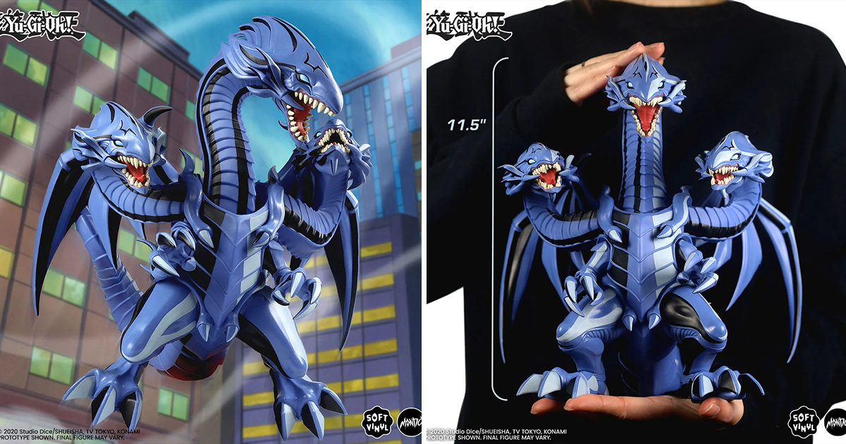 MONDO《遊戲王》「青眼究極龍 海馬瀨人變體版」軟膠玩具 自帶光影視覺效果的2D塗裝！