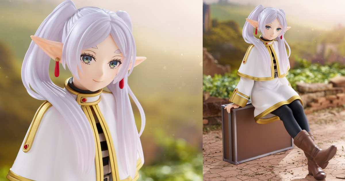 TAITO 景品『Desktop Cute《葬送的芙莉蓮》芙莉蓮』，倚坐在行李箱上的休息姿態！