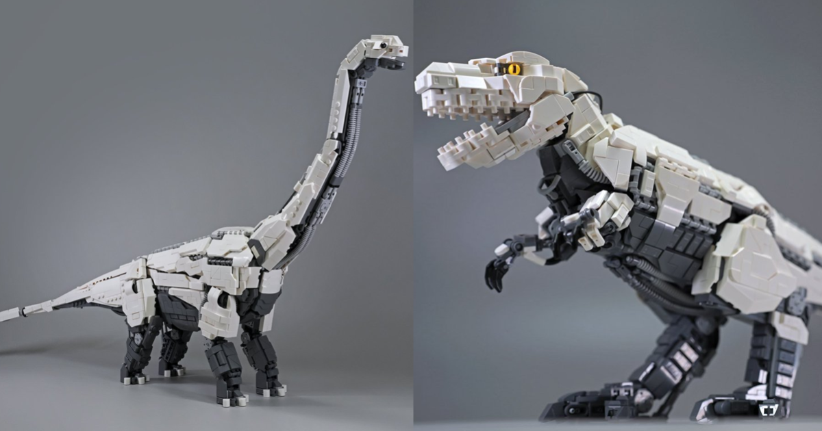 日本樂高達人拚出幻想生物「機械恐龍」作品  集合機械風格打造用樂高玩出趣味！