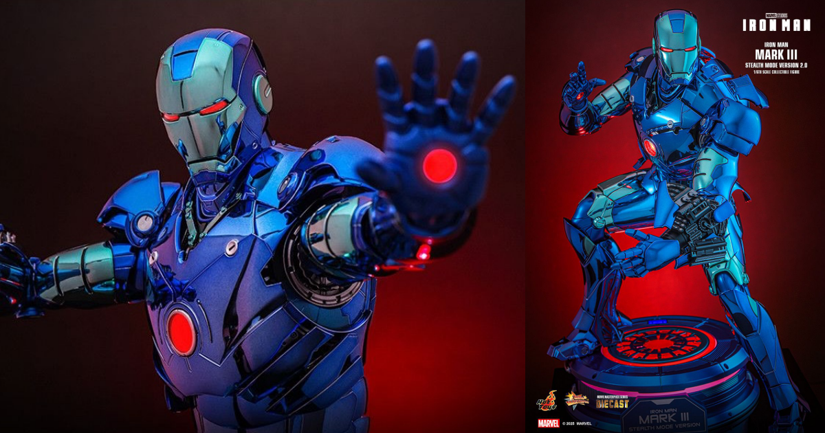 HOT TOYS 限定『鋼鐵人 馬克 III （匿蹤潛行版）2.0』 1/6 比例收藏級人偶，反光高質感新色再登場！