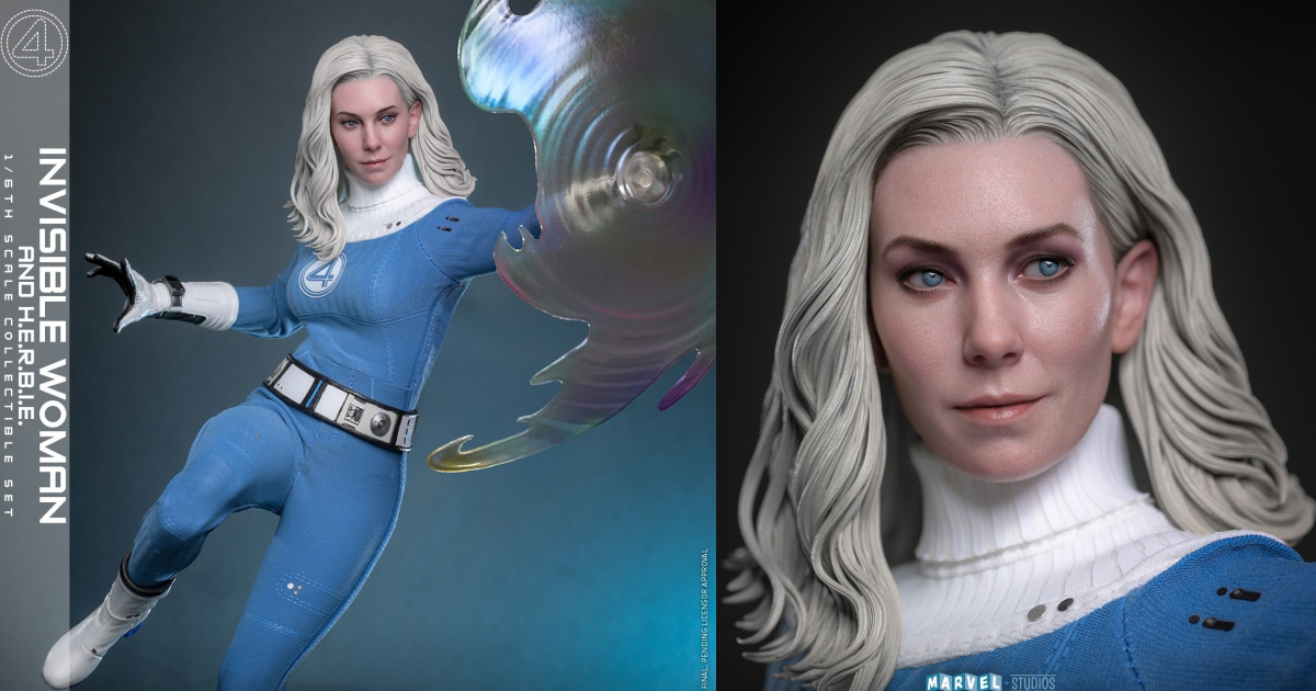 Hot Toys『《驚奇4超人：第一步》隱形女／隱形女 & H.E.R.B.I.E.』1/6 比例收藏級可動人偶／套組
