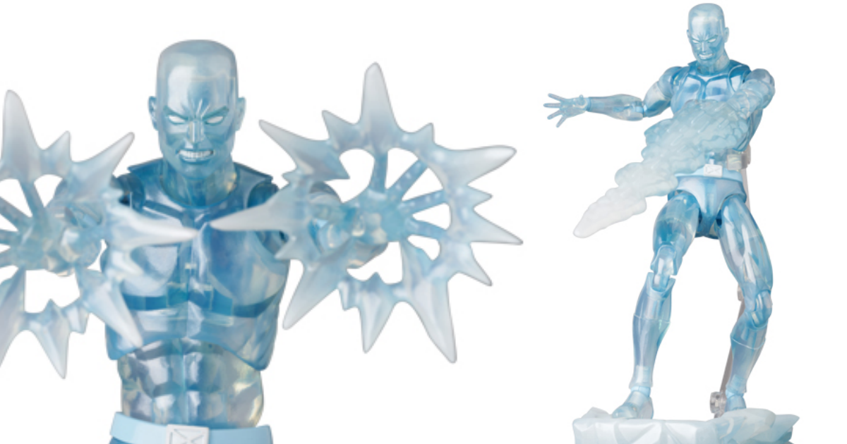 MAFEX「No.283 冰人（Iceman）漫畫 Ver.」可動人偶，彩透材質再現酷炫冰晶質感！