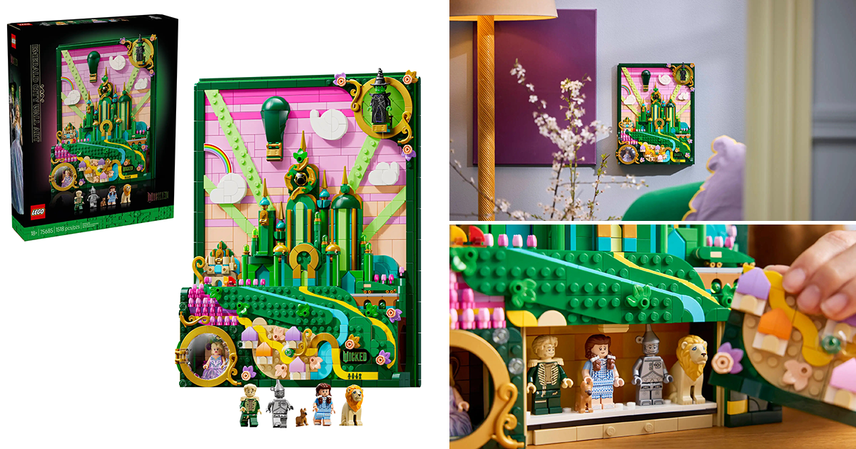 LEGO 75685「翡翠城壁面藝術裝置」（Emerald City Wall Art）黃磚路盡頭的綠色城堡絕美再現！