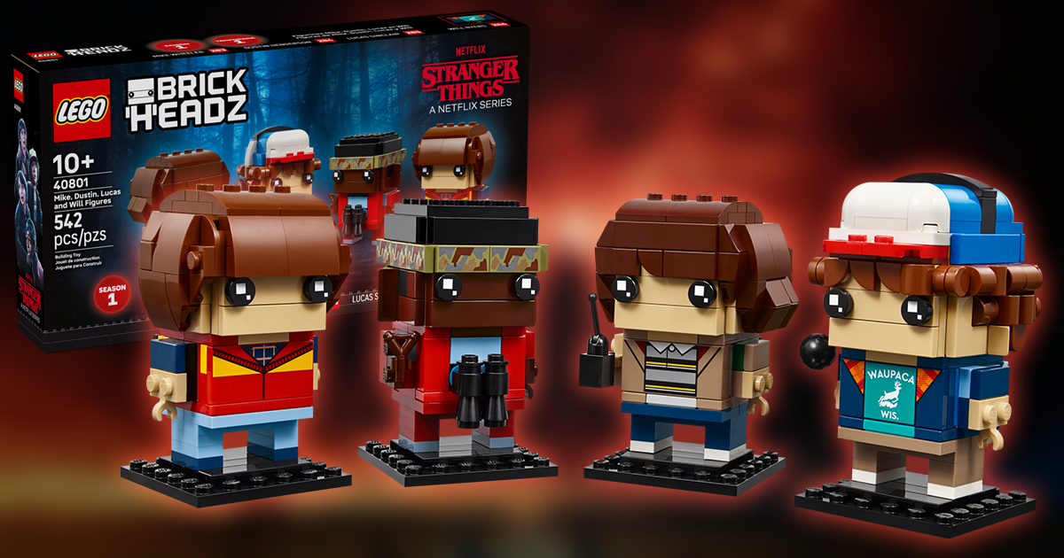 LEGO 40669 《怪奇物語》麥克、達斯汀、路卡斯＆威爾，D&D 小隊 BrickHeadz 化，Q 版造型還原度超高！