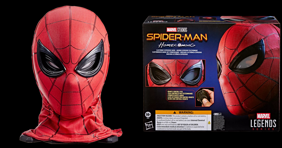 孩之寶 Marvel Legends「《蜘蛛人：返校日》蜘蛛人電子面具」，遙控再現自由開合的眼部機關！