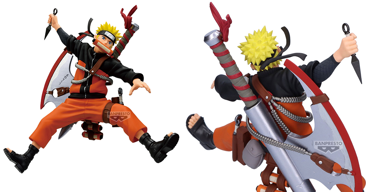 BANPRESTO《火影忍者》漩渦鳴人 立體人形 再現單行本 33 集封面背負巨斧之姿！