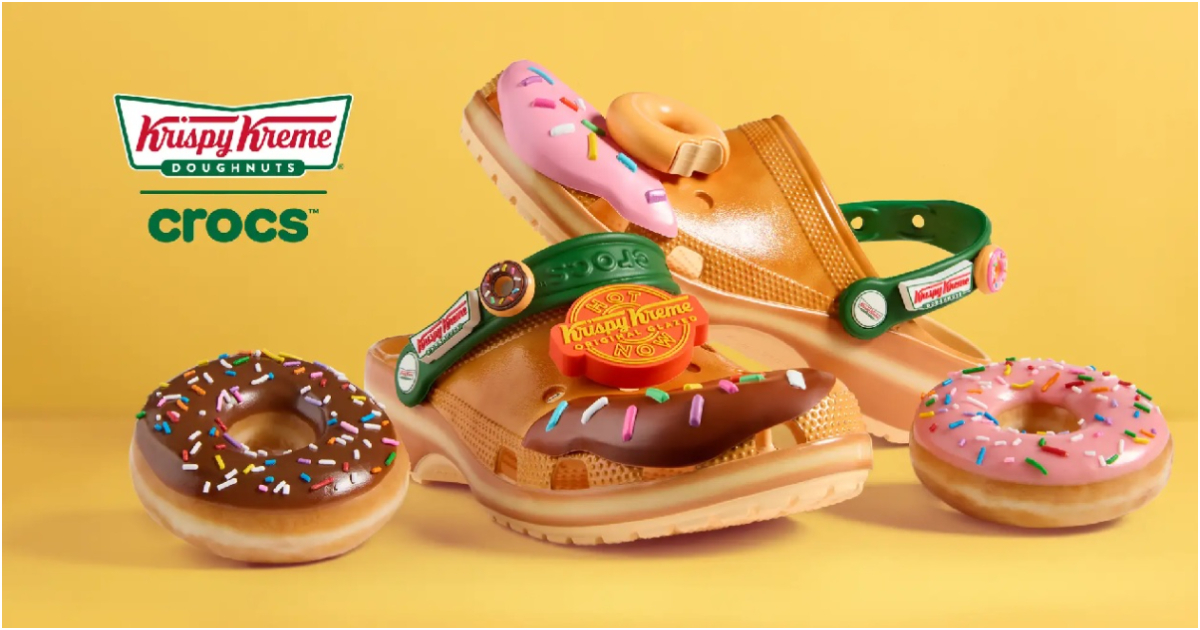 Crocs ✕「Krispy Kreme」聯名造型洞洞鞋 經典甜甜圈直接變身你腳上可愛利器！