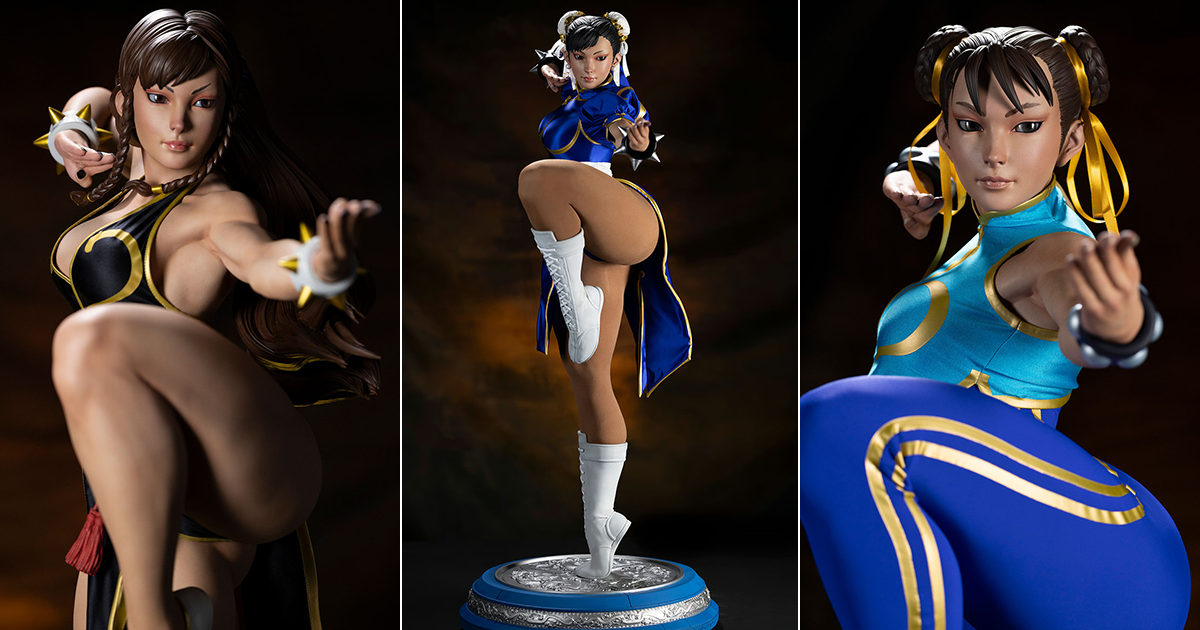 PCS《快打旋風》春麗（Chun-Li）1/2 比例全身雕像 世界最強蜜大腿的三種樣貌！