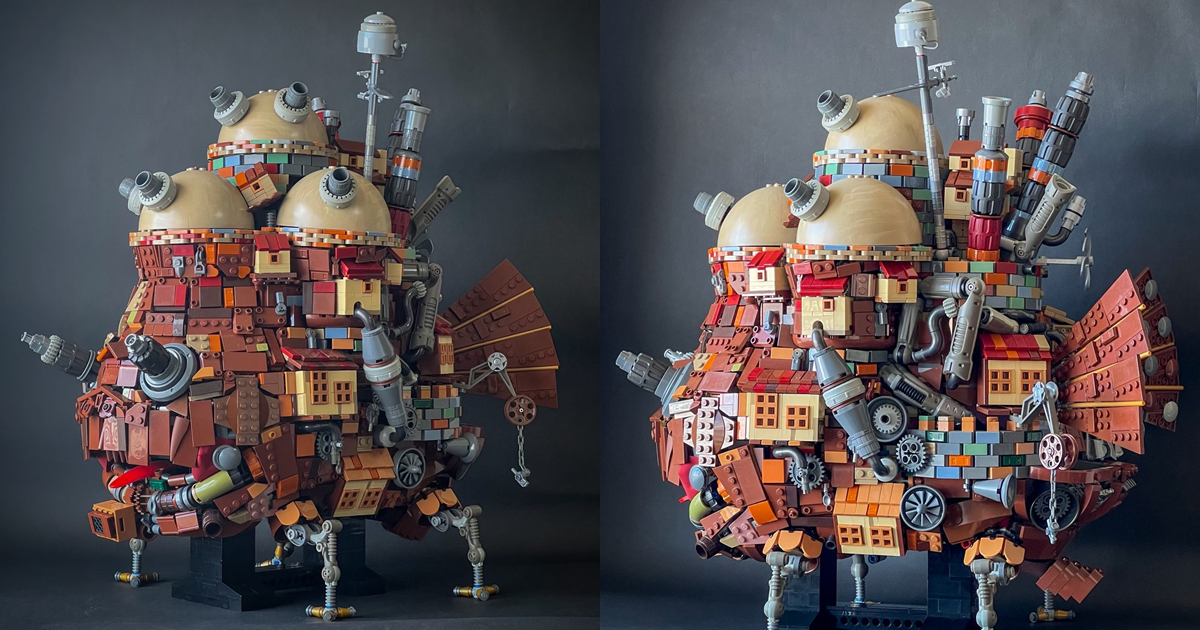LEGO MOC 達人打造《霍爾的移動城堡》5000 顆積木堆疊出宛如能呼吸的奇幻機械巨城！