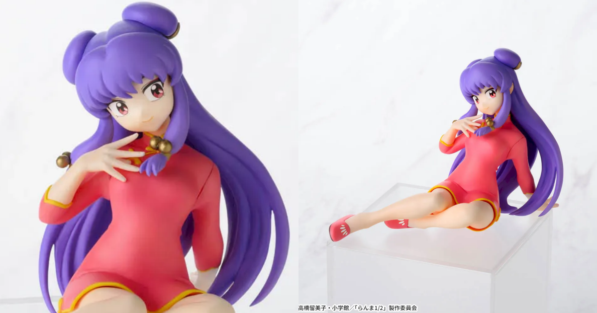 SEGA 景品「Premium ちょこのせ《亂馬½》珊璞」坐姿模型，展示美腿的側坐姿態！