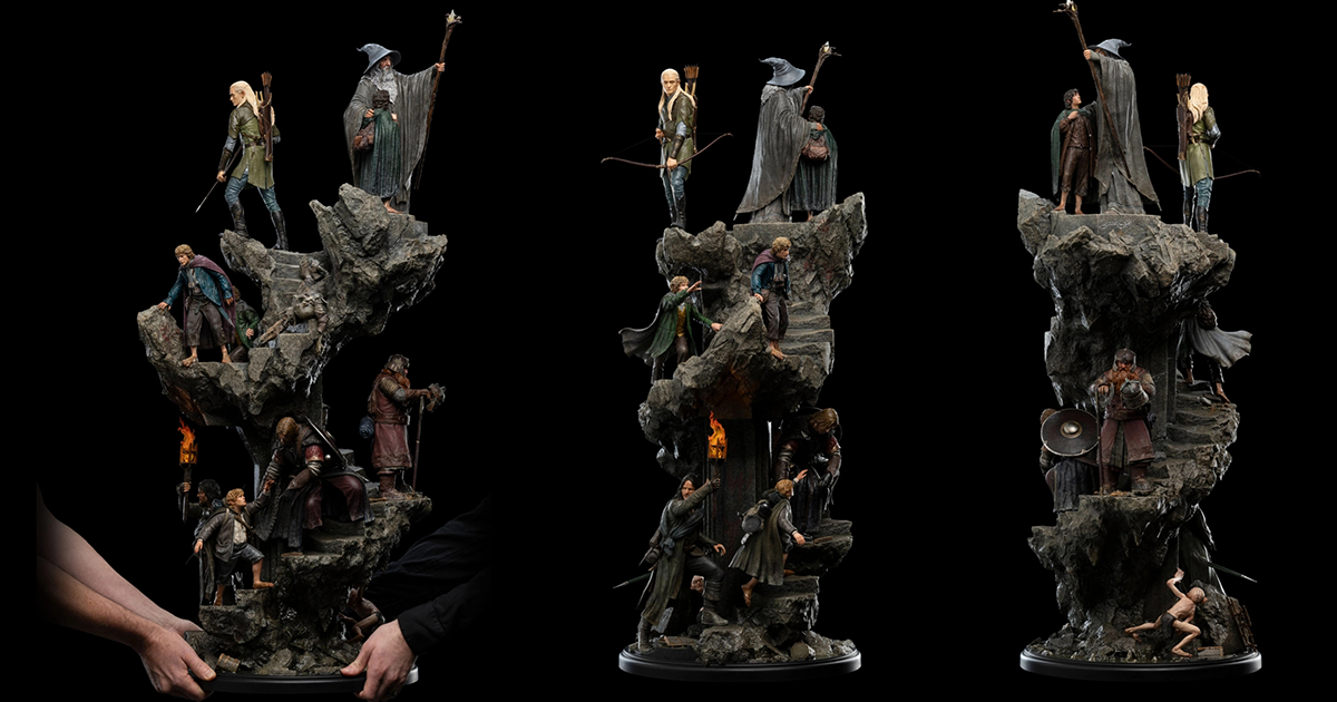 WETA MASTERS COLLECTION「魔戒遠征隊」1/6 比例場景雕像 步行於摩瑞亞深處的壯觀場面！