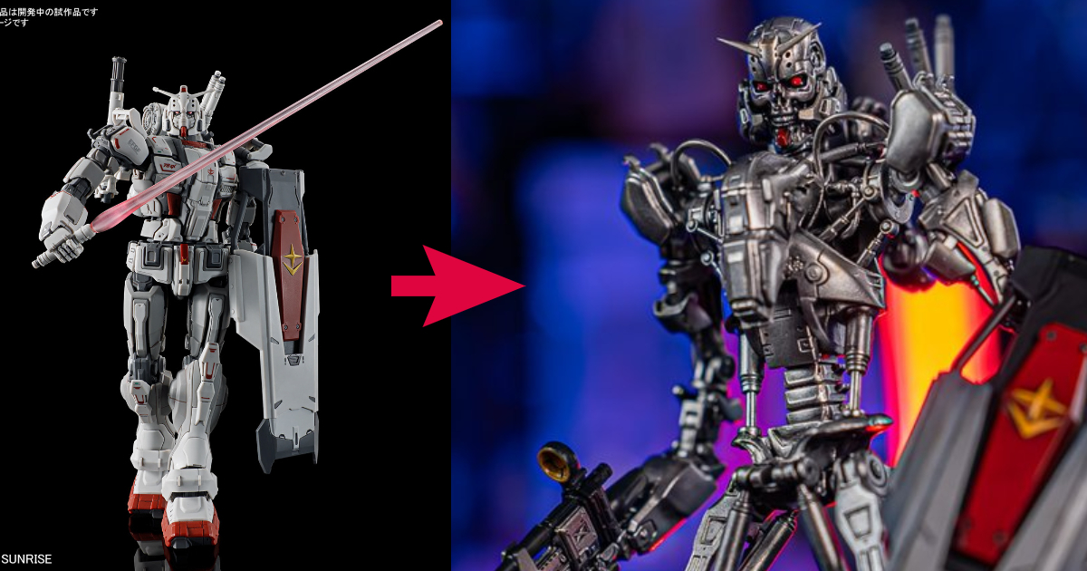 鋼彈變身《魔鬼終結者》T-800風！ 超狂改造「HG 鋼彈EX」展現恐怖威壓感