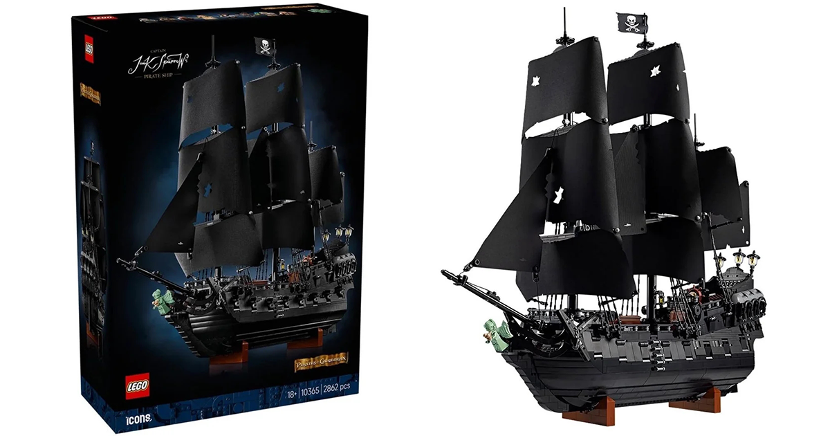 LEGO 10365 Icons 系列「傑克·史派羅船長的海盜船」曝光 加勒比海最速的漆黑帆船將再次出航！