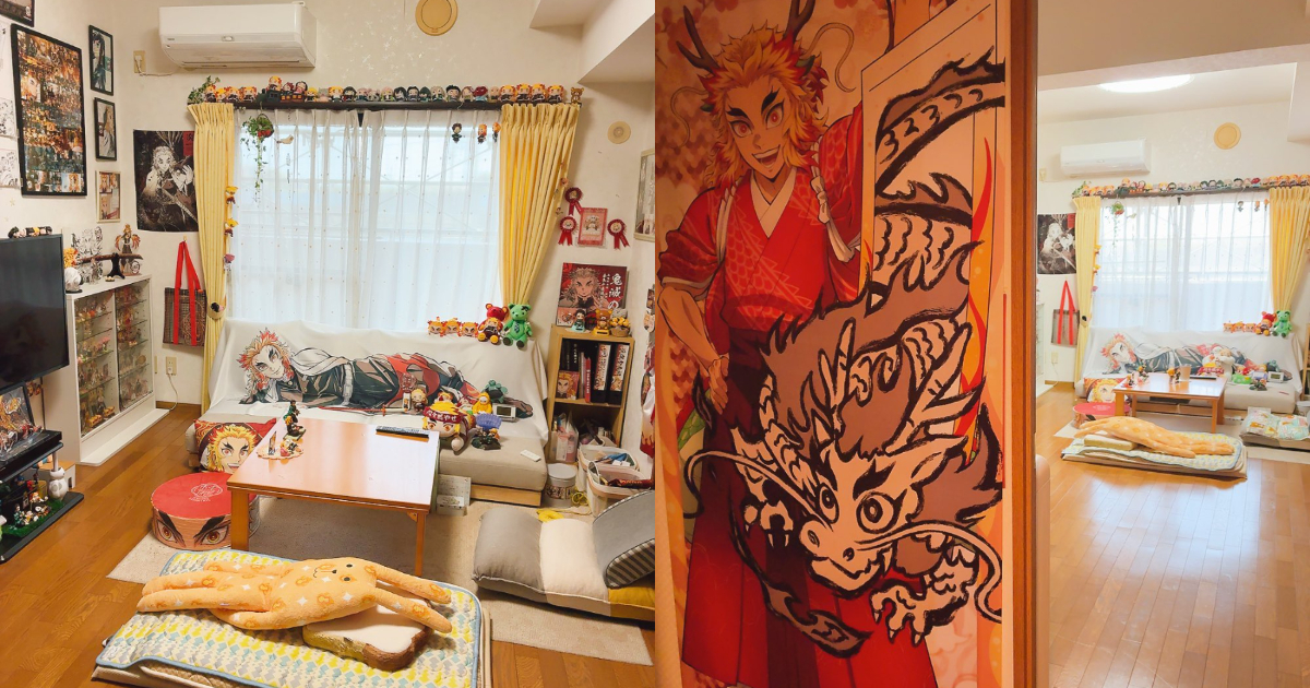 熱到不行的「煉獄粉」！推主分享自己的「煉獄杏壽郎房間」，網友驚呼「火力好強！」