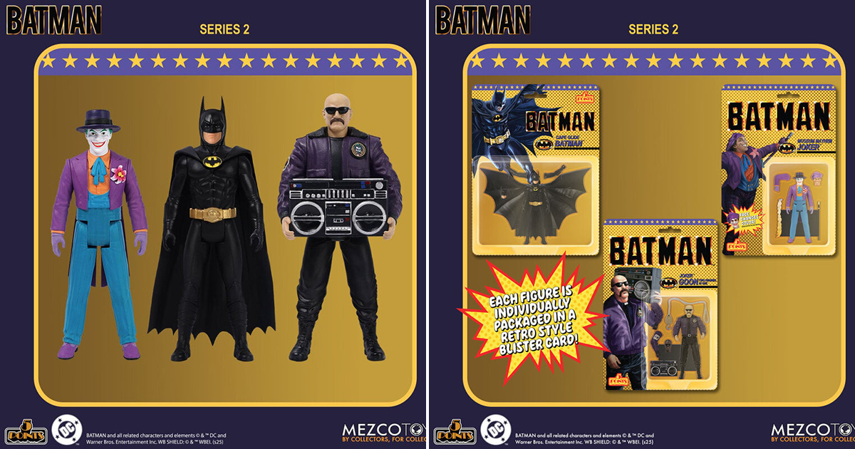 MEZCO 5 Points 系列「蝙蝠俠 (1989) - 系列第二波套組」3.75 吋吊卡玩具