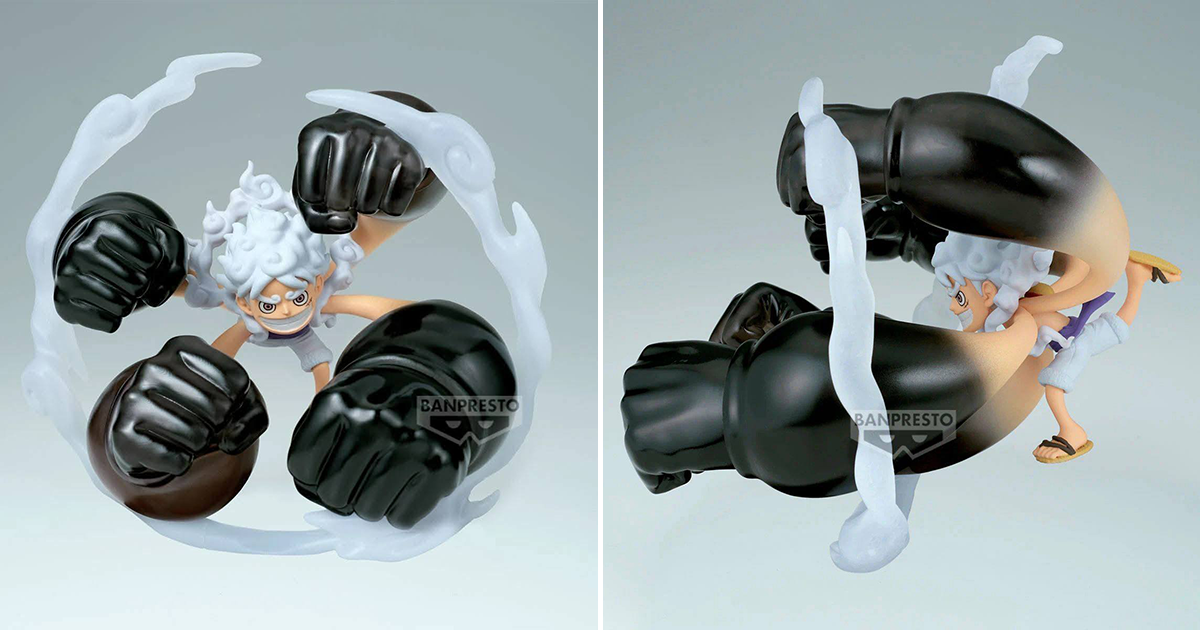 BANPRESTO「WCF SPECIAL 蒙其·D·魯夫 五檔 白色槍亂打」揍飛薩坦聖的解放之拳、亂舞！