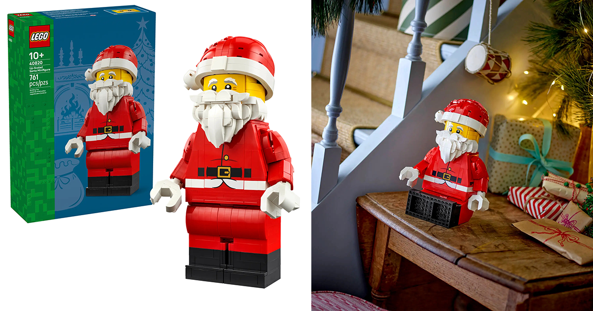 LEGO 40820「放大版聖誕老公公」磚拼模型 濃密的花白鬍鬚精美堆砌！