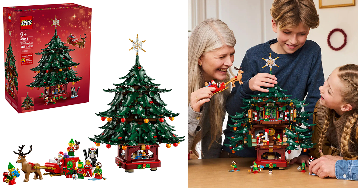 LEGO 41843「家庭耶誕樹擺飾」超過三千片零件的豪華聖誕樹、還能展開欣賞內部房間！