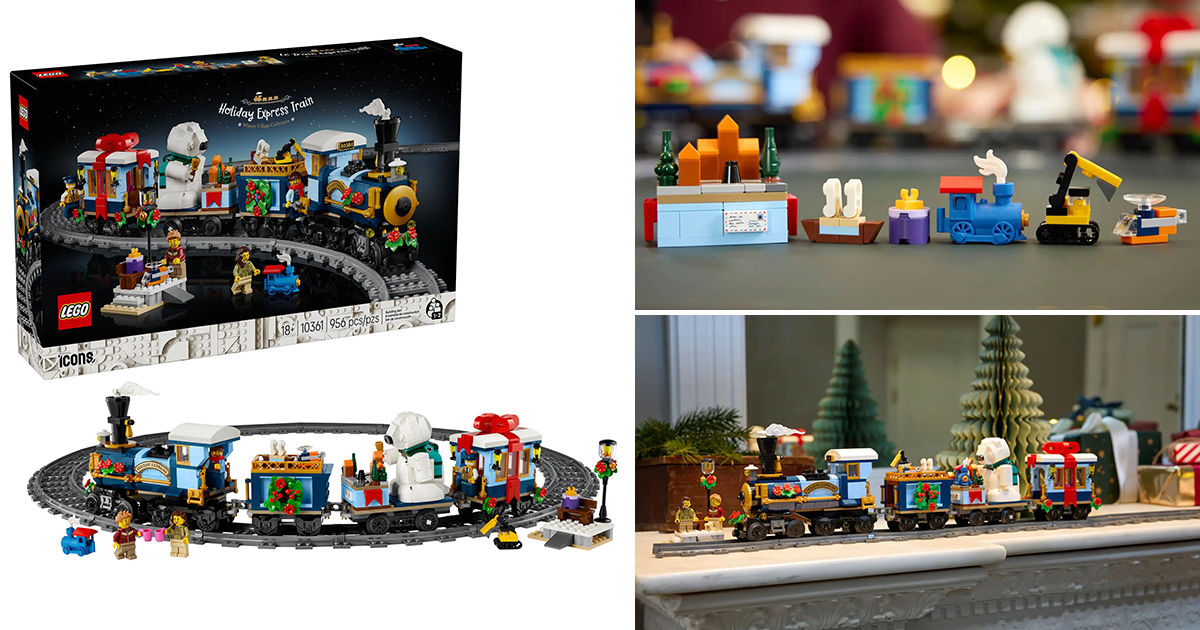 LEGO 10361 Icons 系列「佳節特快車」3D列印火車零件首度在樂高盒組中登場！