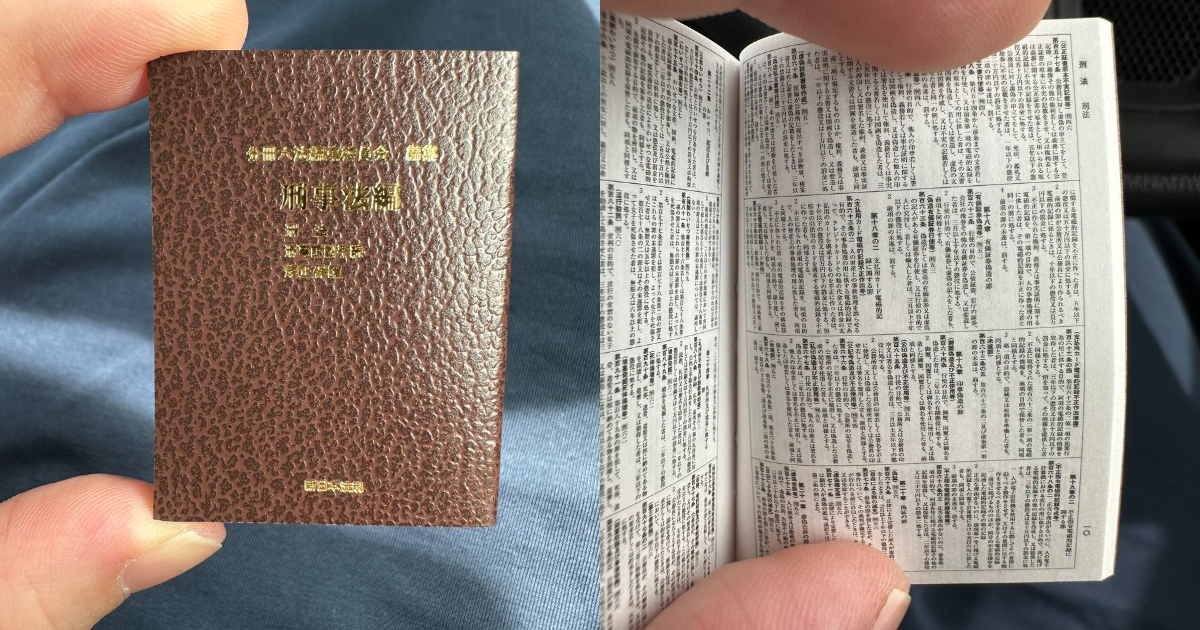 準備司法考試推主轉蛋轉到「超迷你六法全書」　打開內容網傻眼：這印刷能耐太強大了...