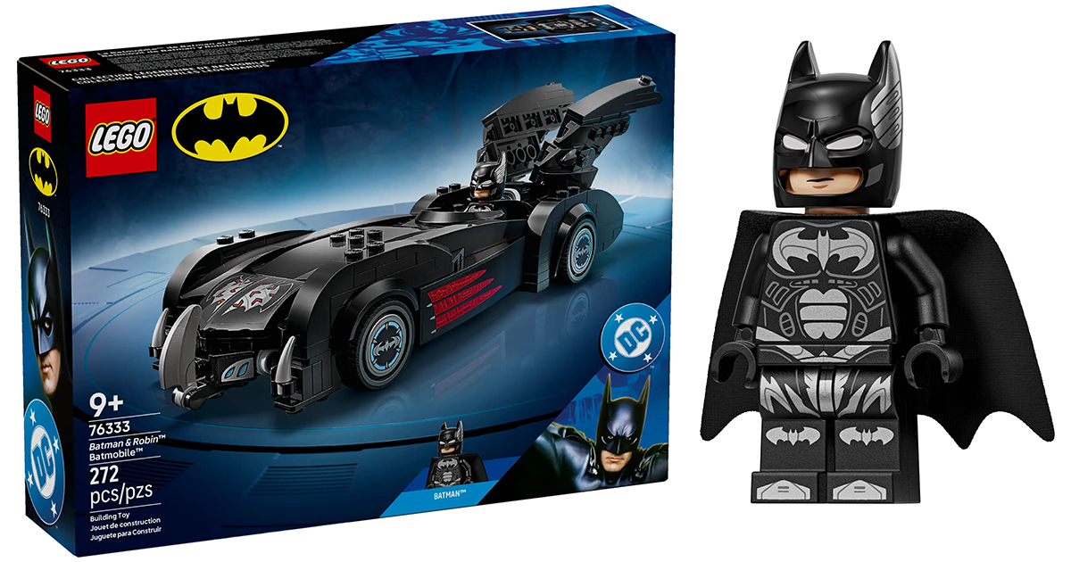 LEGO 76333《蝙蝠俠4：急凍人》「蝙蝠車」磚拼模型 流線車身＆誇張蝠翼再現！