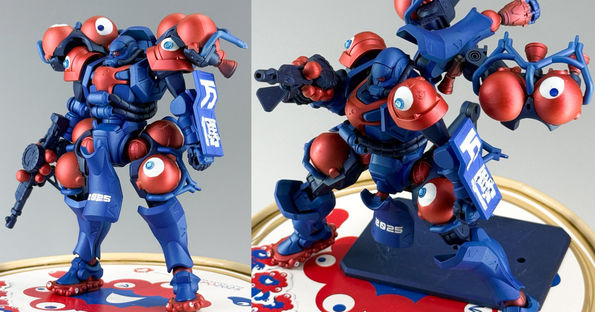 鋼普拉好手創意改造「HG脈脈軍警薩克」 奇特概念搭配眼球造型還獲得模型展金賞！